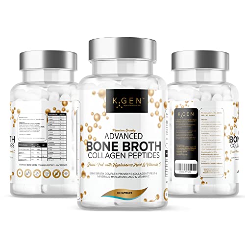 Pure Bone Broth Collagen Supplement Capsules Grass Fed Advanced Blend of Multi Collagen K GEN rejuvenation nutrition buy supplements canada