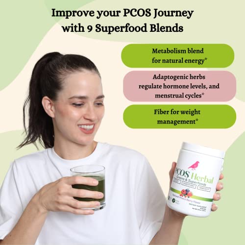 PCOS Herbal Green Superfood Probiotic Powder Mix: Hormonal Balance, Energy Boost PCOS Herbal Tea buy supplements canada