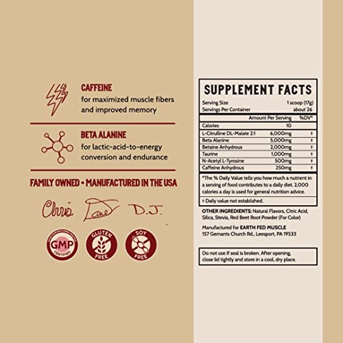 Earth Fed Muscle Stammpede DragoFruit Punch Pre Workout, 30 Servings, Boost Energy Earth Fed Muscle buy supplements canada