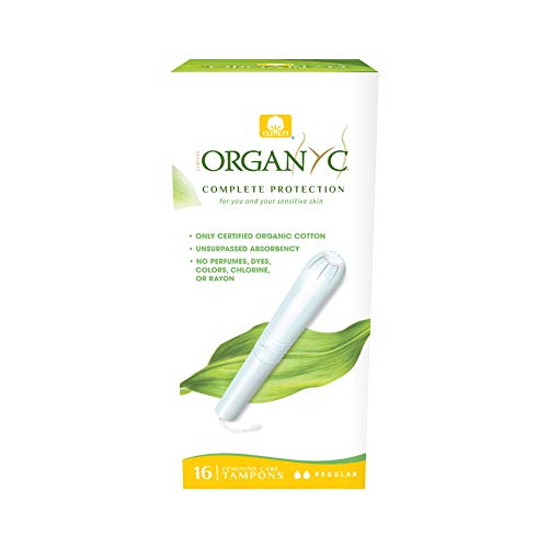 ORGANYC Hypoallergenic 100% Organic Cotton Internal Tampons with Applicator, REGULAR, 16-count Organyc buy supplements canada