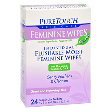 Puretouch Feminine Wipes Flushable - 24 Wipes PureTouch buy supplements canada