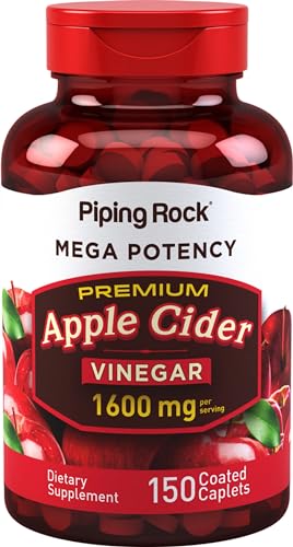 Piping Rock Apple Cider Vinegar Pills | 1600mg | 150 Caplet Capsules | High Potency Piping Rock buy supplements canada