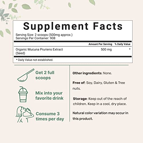 Micro Ingredients Organic Mucuna Pruriens Extract Powder,1 Pound (908 Servings) Micro Ingredients buy supplements canada