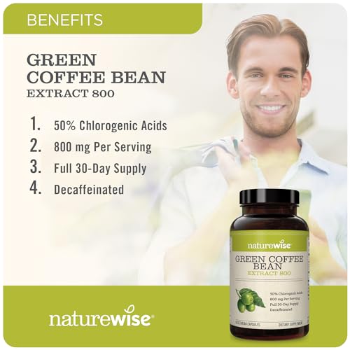 NatureWise Green Coffee Bean Extract - Pure Green Coffee Bean Capsules 800mg NatureWise buy supplements canada