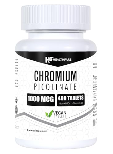 Chromium Picolinate 1000mcg | 400 Tablets | Support Carbohydrate Breakdown & Metabolism Healthfare buy supplements canada