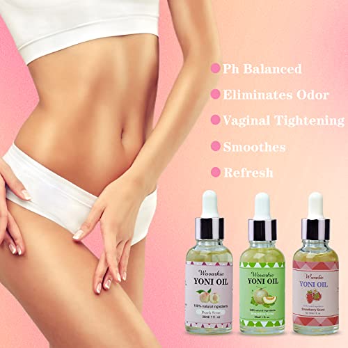 Yoni Oil for Women Set Of 3, 100% Natural Feminine Oil Intimate Deodorant for Women, Eliminates Odor Wovarkie buy supplements canada