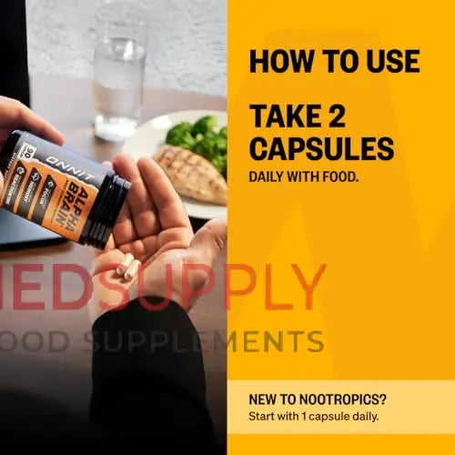 ONNIT Alpha Brain Nootropic Brain Supplement for Focus, Memory, Mental Clarity, Cognitive Support with L-Theanine and Vitamin B6, 90 Count ONNIT buy supplements canada