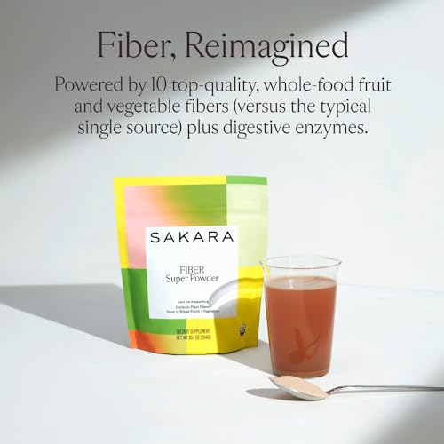 SAKARA Fiber Super Powder - Pineapple Flavor Prebiotic Fiber Powder, High Fiber SAKARA buy supplements canada