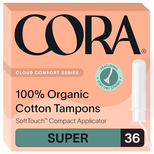 Cora Organic Applicator Tampons | Super Absorbency | 100% Organic Cotton, Unscented Cora buy supplements canada