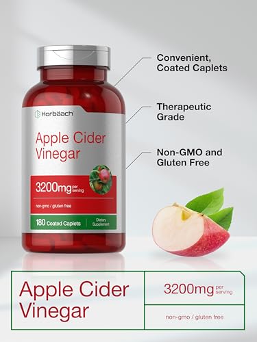 Apple Cider Vinegar Tablets 3200mg | 180 Pills | Vegetarian, Non-GMO & Gluten Free Supplement Horbäach buy supplements canada