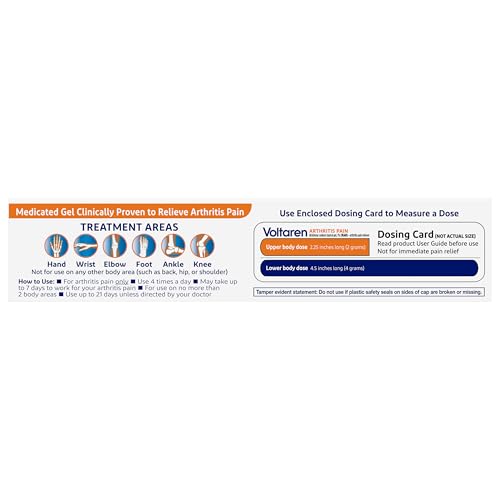 Voltaren Arthritis Pain Relief Gel, Diclofenac Sodium, 1% (NSAID), Clinically Proven Powerful Pain Reliever with Easy Open Flip Top Cap, No Prescription Needed, 5.3oz Voltaren buy supplements canada