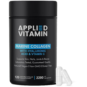 Applied vitamin Marine Collagen Capsules 2000mg-Enhance with Hyaluronic Acid, Zinc, Vitamin C & Biotin 120 Applied Vitamin buy supplements canada