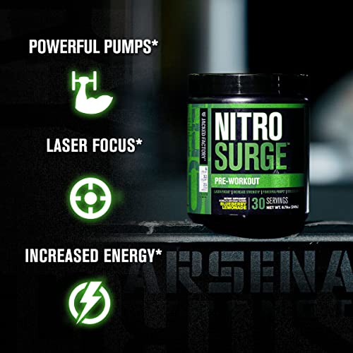 Nitrosurge Pre-Workout & Creatine Monohydrate - Pre Workout Powder With Creatine Jacked Factory buy supplements canada