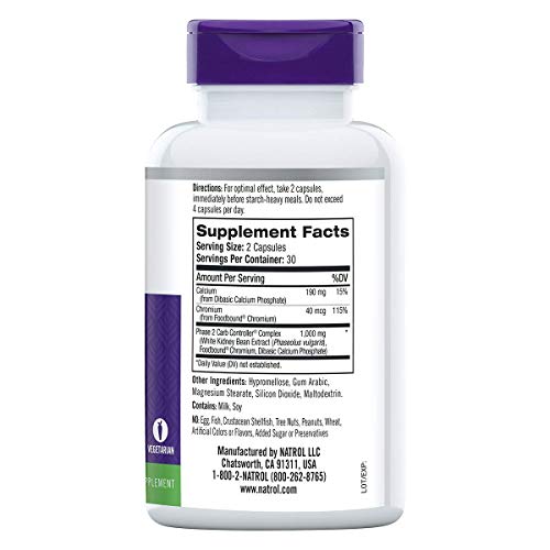 Natrol Carb Intercept with Phase 2 Carb Controller Capsules, White Kidney (Pack of 12) Natrol buy supplements canada