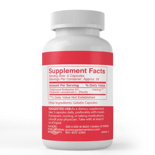 Pure Original Ingredients Berberine, (100 Capsules) Always Pure, No Additives Or Fillers PURE ORIGINAL INGREDIENTS buy supplements canada