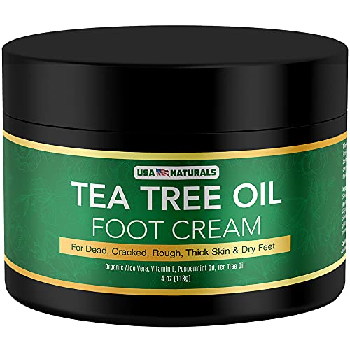 Tea Tree Oil Foot Cream For Dry Cracked Heels Repair - Natural Foot Cream For Dry Cracke USA Naturals buy supplements canada
