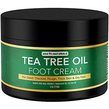 Tea Tree Oil Foot Cream For Dry Cracked Heels Repair - Natural Foot Cream For Dry Cracke USA Naturals buy supplements canada