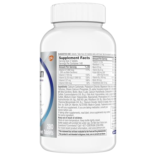 Centrum Minis Silver Multivitamin for Men 50 Plus, Multivitamin/Multimineral Supplement, Vitamin D3, B-Vitamins and Zinc, Non-GMO Ingredients, Supports Memory Centrum buy supplements canada