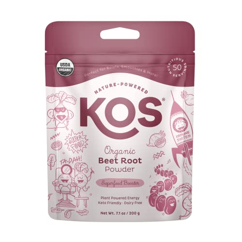 KOS Organic Beet Root Powder, USDA Certified - Natural Nitric Oxide Booster, Superfood KOS buy supplements canada