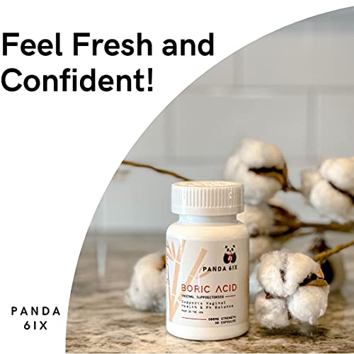 Panda 6ix Boric Acid Vaginal Suppositories 30 Capsules, 600mg Made in The USA- Feminine Health Support Panda 6ix buy supplements canada
