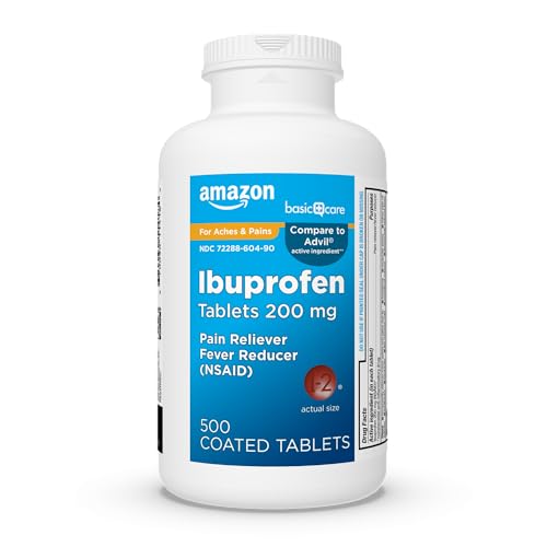 Amazon Basic Care Ibuprofen Tablets 200 mg, Pain Reliever/Fever Reducer, Body Aches Amazon Basic Care buy supplements canada