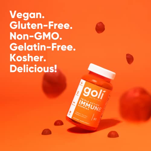 Goli Immune Vitamin Gummy - 60 Count - Elderberry, Vitamin C, D & Zinc, Vegan, Non-GMO Goli buy supplements canada
