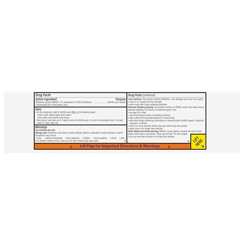 Voltaren Arthritis Pain Relief Gel, Diclofenac Sodium, 1% (NSAID), Clinically Proven Powerful Pain Reliever with Easy Open Flip Top Cap, No Prescription Needed, 5.3oz Voltaren buy supplements canada