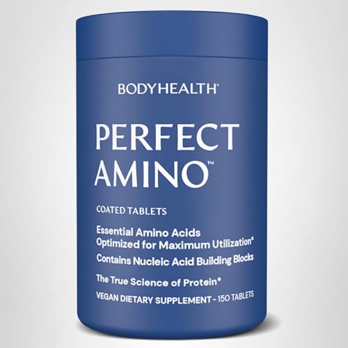 BodyHealth PerfectAmino (150 ct) Easy to Swallow Tablets, Essential Amino Acids Supplement with BCAAs, Vegan Protein for Pre/Post Workout & Muscle Recovery with Lysine BodyHealth buy supplements canada