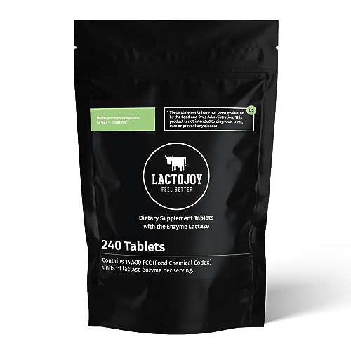 LactoJoy Lactase Pills I 240 Pieces Refill Package I Powerful Lactase Enzymes for Lactose LactoJoy buy supplements canada