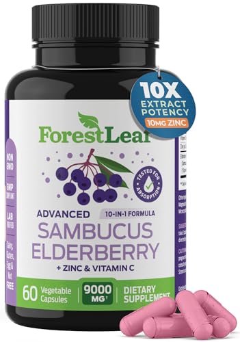 ForestLeaf Sambucus Elderberry with Vitamin C and Zinc - 9000mg Ult ForestLeaf buy supplements canada