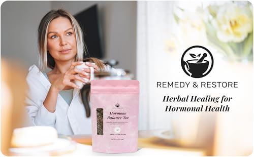 Remedy & Restore Herbal Tea for Hormone Balance - Natural Menstrual Cycle Support, Spearmint Flavor, Loose Leaves, 1 Count Remedy & Restore buy supplements canada