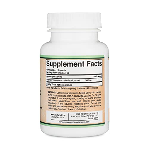 Uridine Monophosphate - Third Party Tested (Choline Enhancer, Beginner Nootropic) Double Wood Supplements buy supplements canada