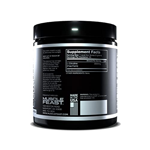 Muscle Feast Premium Vegan L-Citrulline Powder, Enhance Muscle Pumps, Improve Muscle Muscle Feast buy supplements canada