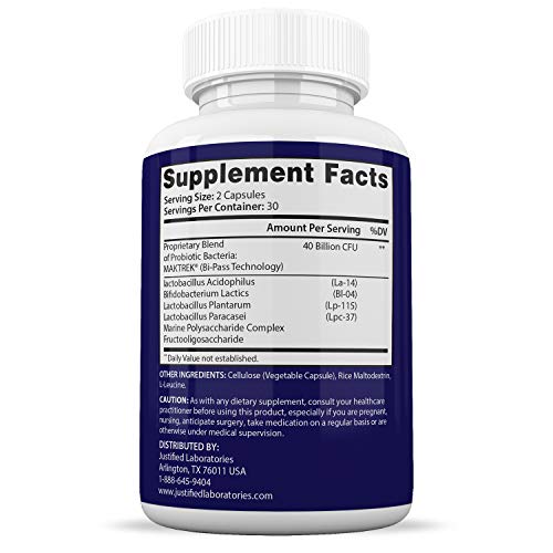 Justified Laboratories (3 Pack) Clear Nails Plus Max Pills 40 Billion CFU Probiotic 60 Caps Justified Laboratories buy supplements canada