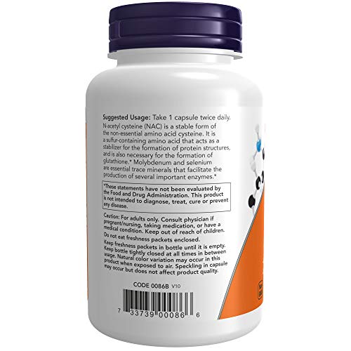 NOW Supplements, NAC (N-Acetyl Cysteine) 600 mg with Selenium & Molybdenum NOW buy supplements canada