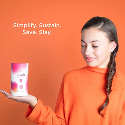 Saalt Teen Menstrual Cup - Best Sensitive Reusable Cup - Wear for 12 Hours - Tampon and Pad Alternative saalt buy supplements canada