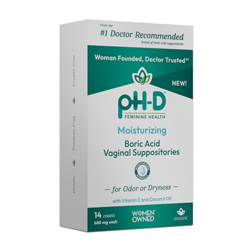 pH-D Feminine Health - Boric Acid Moisturizing Suppository - Woman Owned - for Vaginal Odor pH-D Feminine Health Support buy supplements canada