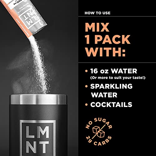 LMNT Zero-Sugar Electrolytes - Grapefruit Salt - Hydration Powder Packets | No Dodgy Drink LMNT buy supplements canada