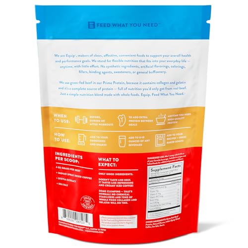 Equip Foods Prime Protein - Grass Fed Beef Protein Powder Isolate - Paleo and Keto Equip buy supplements canada