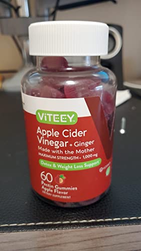 Apple Cider Vinegar Gummies 1,000mg Plus Ginger, ACV with The Mother, Detox Cleanse Viteey buy supplements canada