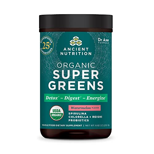 Ancient Nutrition Organic Watermelon Supergreens, 8.82 OZ Ancient Nutrition buy supplements canada