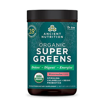 Ancient Nutrition Organic Watermelon Supergreens, 8.82 OZ Ancient Nutrition buy supplements canada