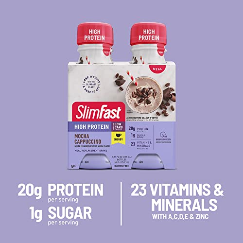 SlimFast Advanced Energy High Protein Meal Replacement Shake, Rich Chocolate, 20g SlimFast buy supplements canada