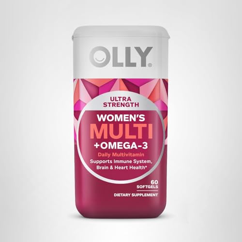OLLY Ultra Women's Multi Softgels, Overall Health and Immune Support, Omega-3s, Iron, Vitamins A, D, C, E, B12, Daily Multivitamin, 30 Day Supply - 60 Count OLLY buy supplements canada