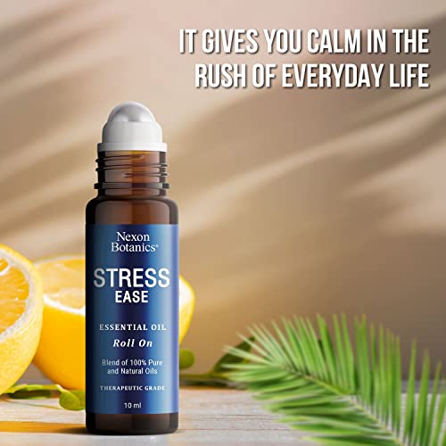 Stress Ease Essential Oil Roll On Blend 10ml - Natural Stress Relief Essential Oils Roll Nexon Botanics buy supplements canada