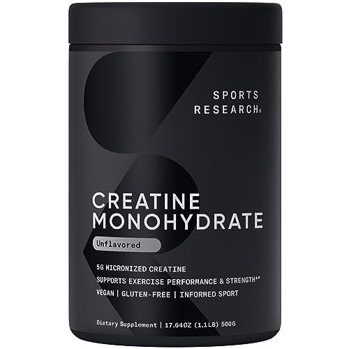 Sports Research Creatine Monohydrate - Gain Lean Muscle, Improve Performance Sports Research buy supplements canada