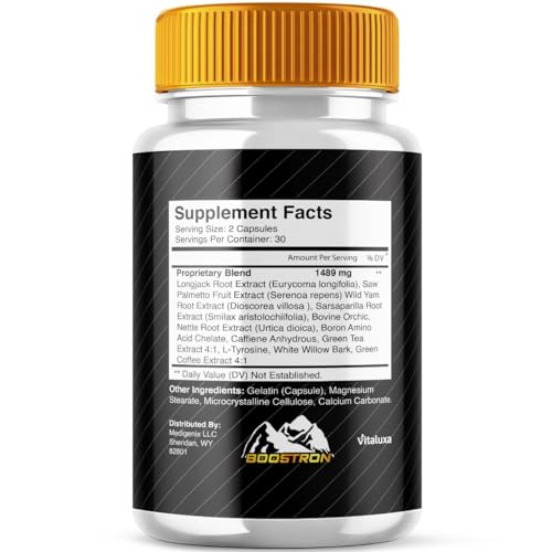 Boostron Capsules, Boostron Supplement Pills - Boostrom Maximum Strength Performance Blend Premium Advanced Formula All Natural Ingredients for Advanced Health Vitamin Support Reviews (60 Capsules) Vitaluxa buy supplements canada