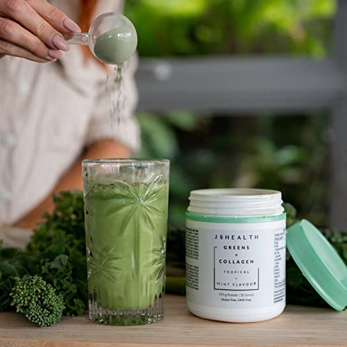 JSHealth Super Greens Powder - Greens & Collagen Powder - Superfood Powder with Marine Collagen Peptides JSHealth buy supplements canada