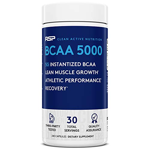 RSP BCAA 5000 (30 Serv), Premium BCAA Capsules for Post Workout Muscle Recovery RSP NUTRITION buy supplements canada