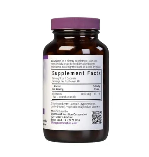 Bluebonnet Nutrition Vitamin C 1000 mg Vegetable Capsules, Ascorbic Acid, For Immune Health & Skin Health, Vegan, Vegetarian BlueBonnet buy supplements canada